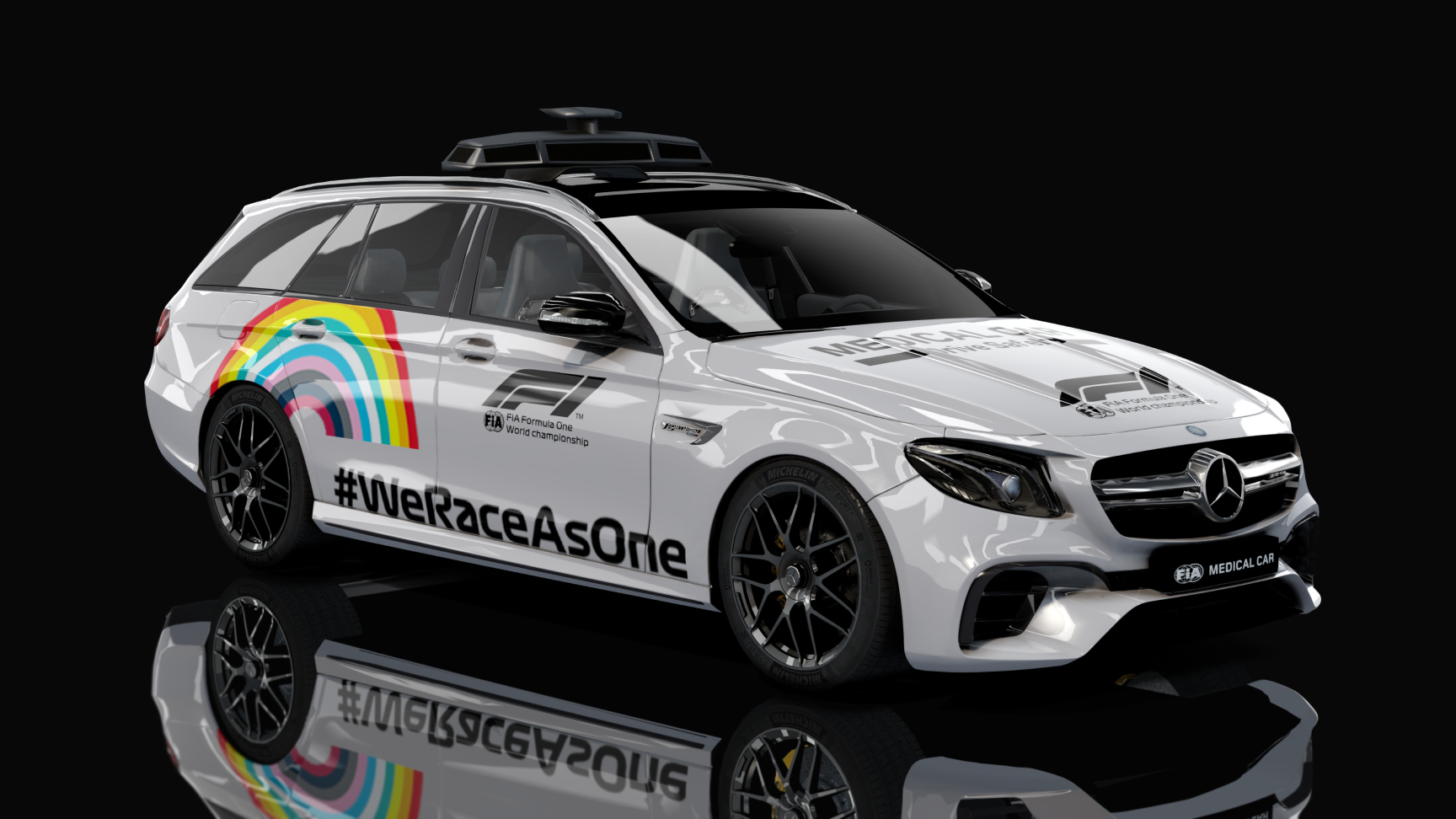Mercedes-AMG E63S MedicalCar, skin Medical Car 2020 We Race As One Grey
