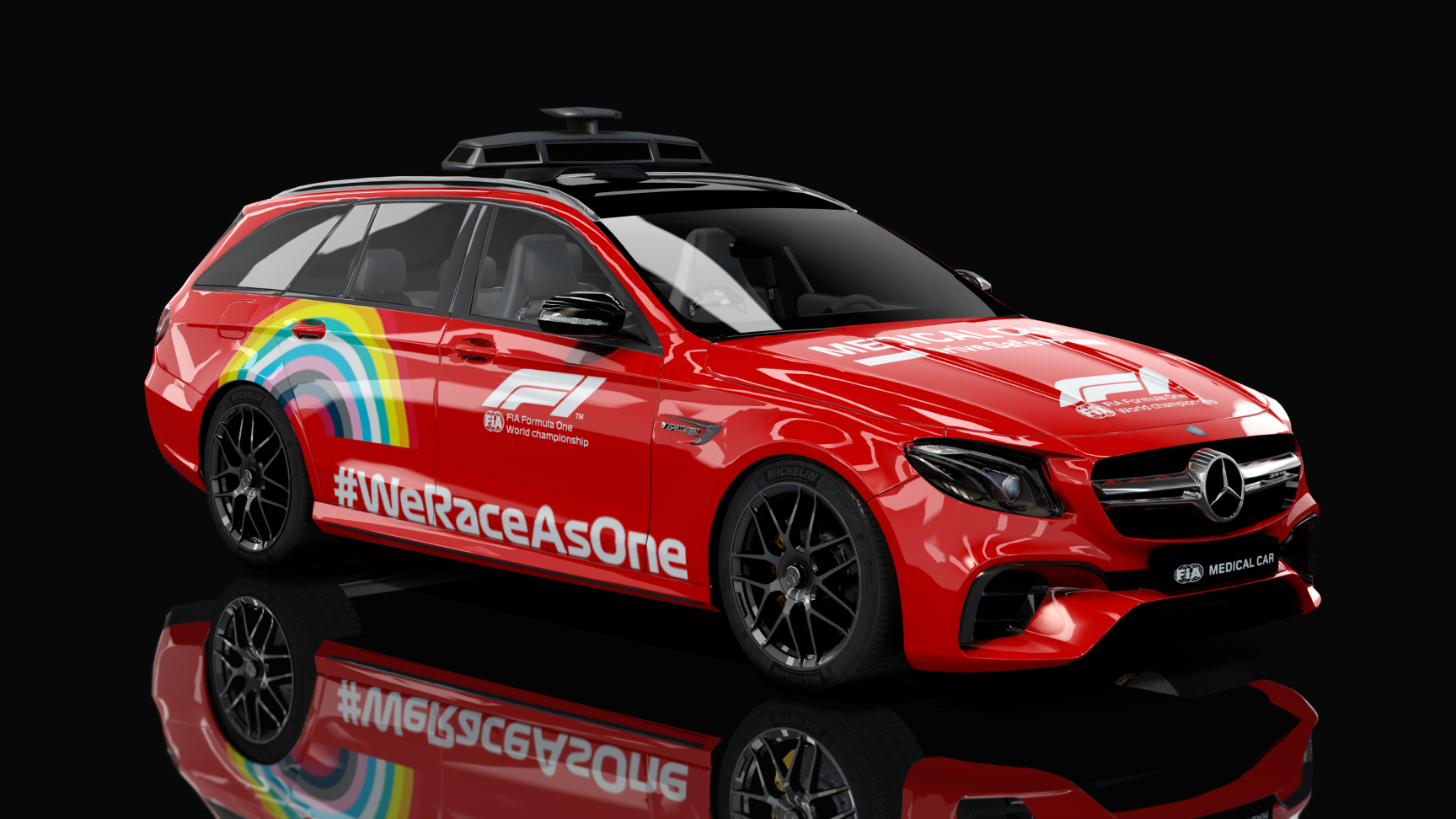 Mercedes-AMG E63S MedicalCar, skin Medical Car 2020 We Race As One Red